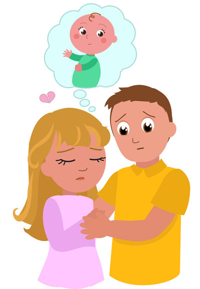 年轻悲伤的不育夫妇