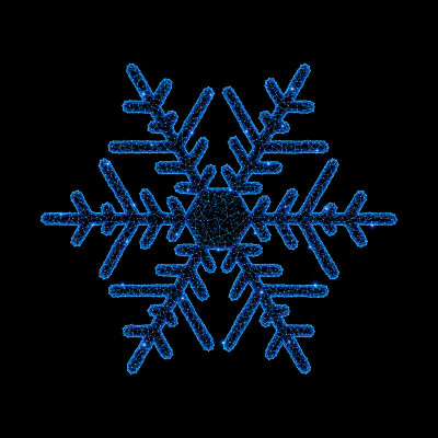 圣诞低聚雪花
