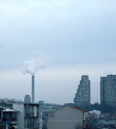 有空气污染的城市景观