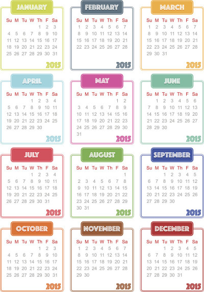 2015年日历
