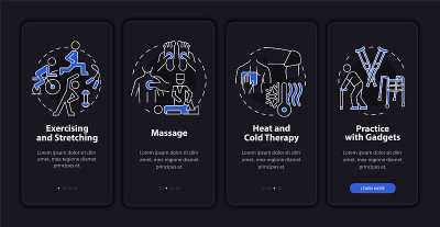 PT治疗黑暗的登机手机应用页面屏幕