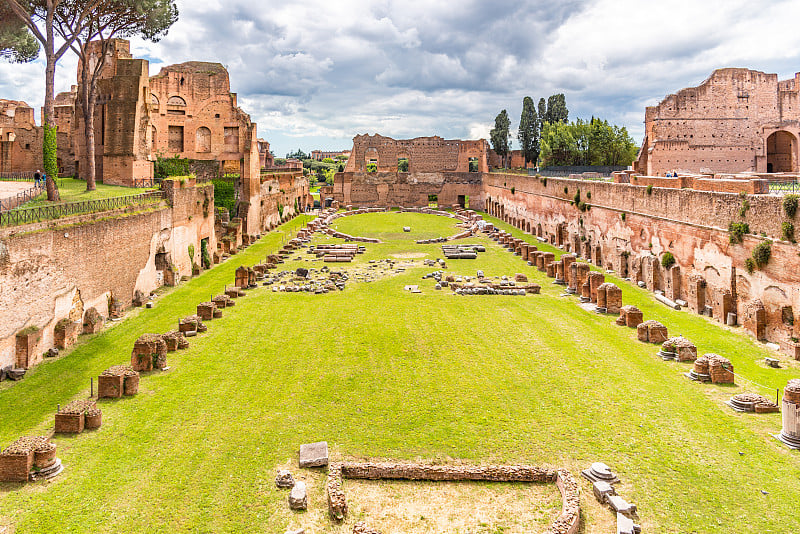 Palatine stadium - Hippodrome of Domitian. Palatin