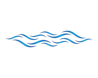 波浪符号矢量插图设计
