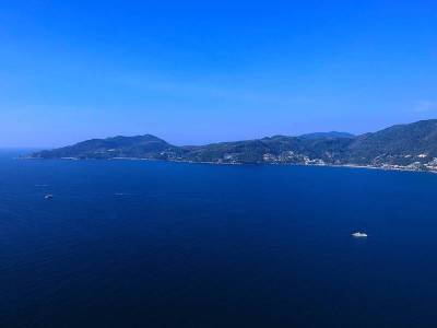 巴东海滩全景鸟瞰图
