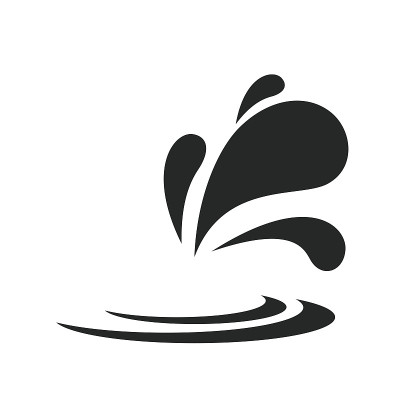 飞溅水图标矢量设计插图