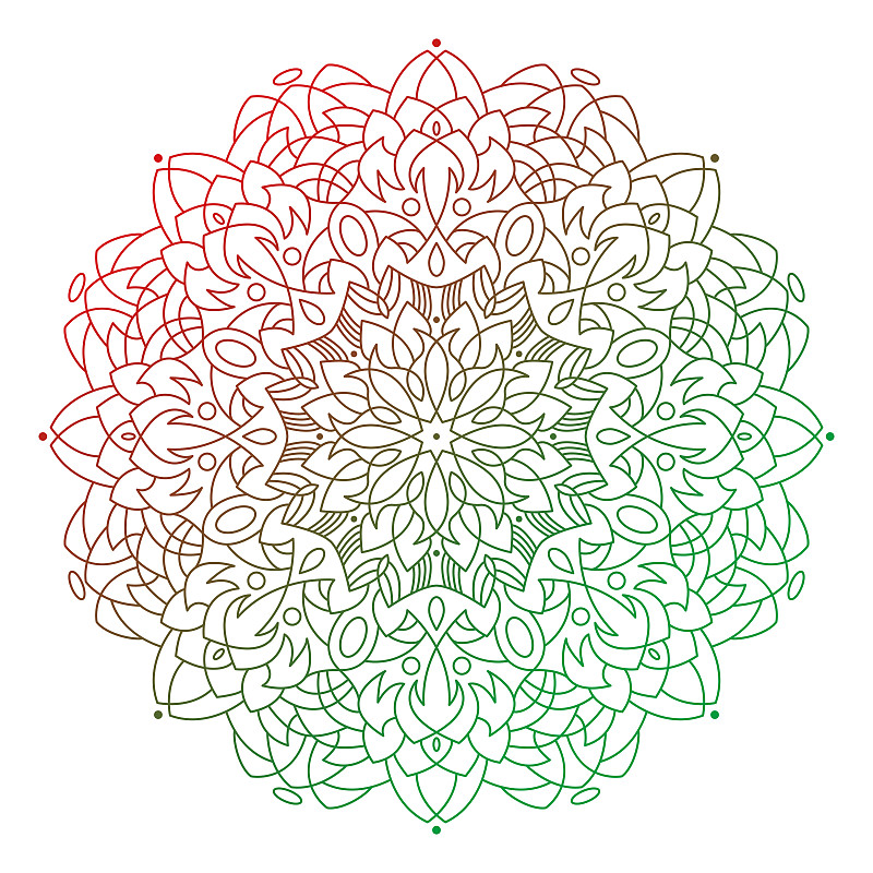 Flower Mandala. Circular pattern in form of mandal