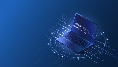 Isometric software development concept. Programmin