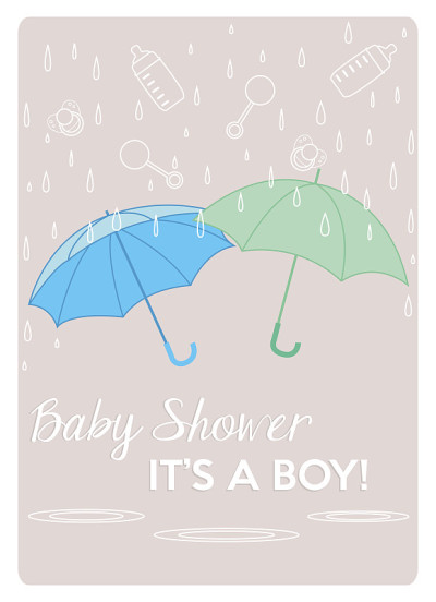 雨点下的两把彩色雨伞