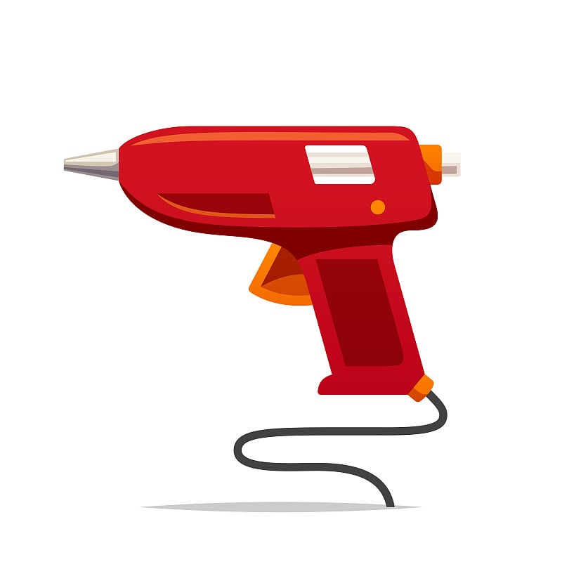 Glue gun vector isolated illustration