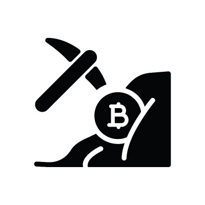 挖掘比特币符号图标