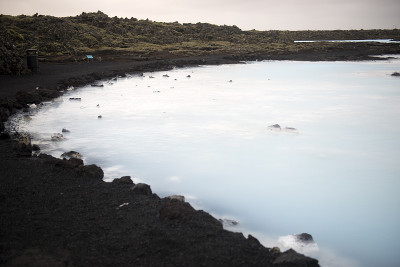 冰岛的火山热水