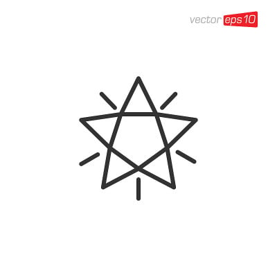 星星图标和标志设计矢量
