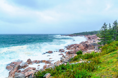 风景(靠近湖头)，在布雷顿角高地国家公园