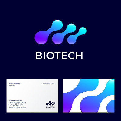 生物技术的象征。抽象的圆形，如分子或基因。