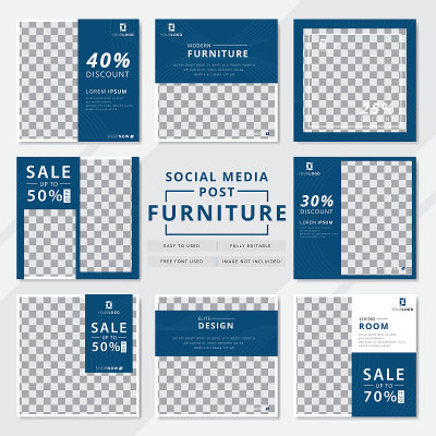 Furniture social media post templates