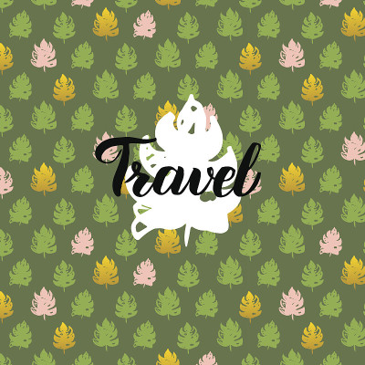 自然旅游手写卡