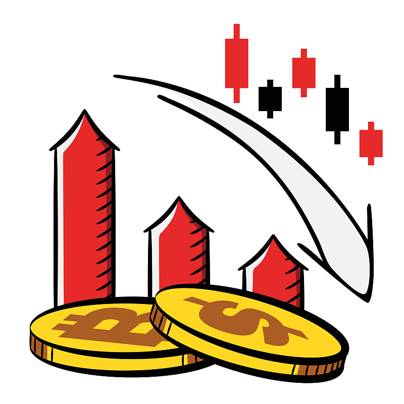 Bitcoin, Dollar, japanese candles, Currency pair. 