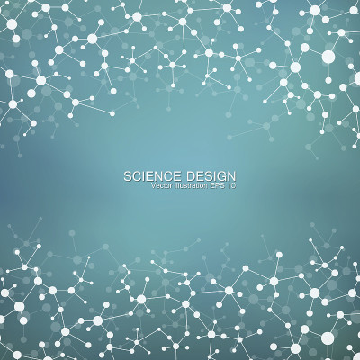 DNA和神经元的结构分子。抽象的背景。医学科学