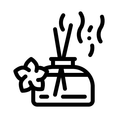 芳香气味香水棒图标矢量轮廓插图