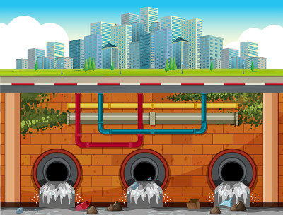 大城市地下排水系统
