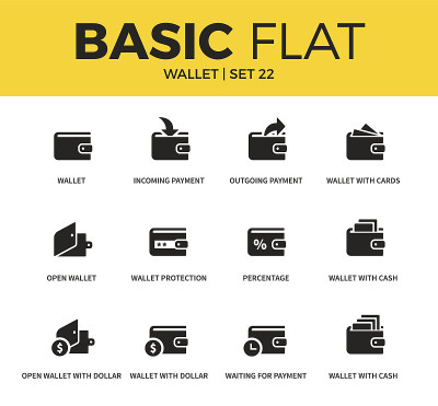 Basic set of Wallet icons