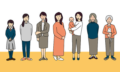 插图每一代的女性