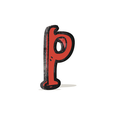 卡通字母p
