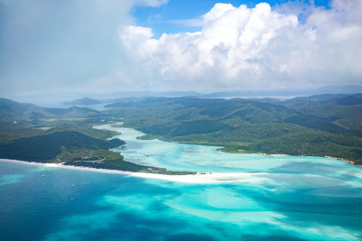 Whitehaven海滩和Whitsundays，昆士兰，澳大利亚