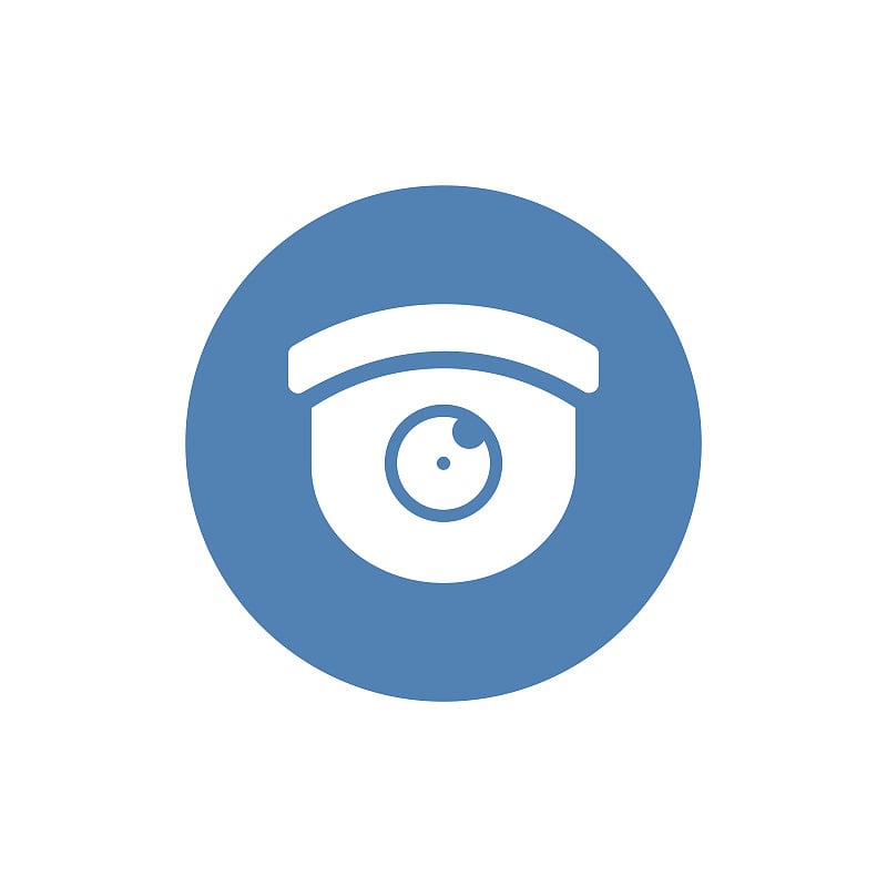 CCTV Camera Icon, Video surveillance sign. Vector