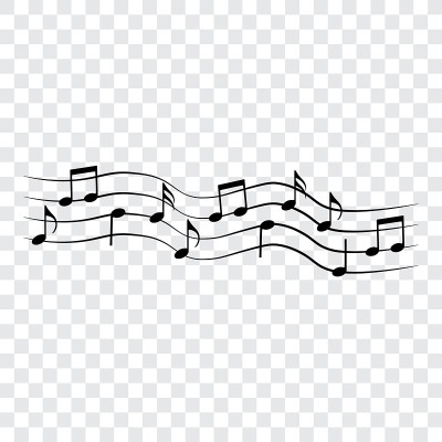 音乐笔记，孤立，矢量插图。