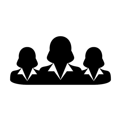 商务人士图标向量女性群体的人符号化身为企业管理团队在平色字形象形文字