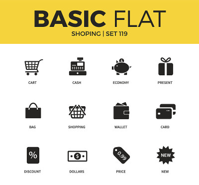Basic set of Shopping icons