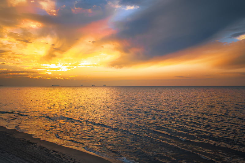 以色列阿什基伦码头附近的海景