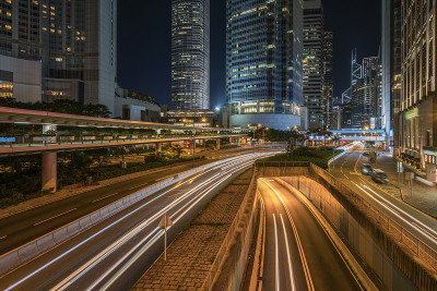 香港市中心的夜景