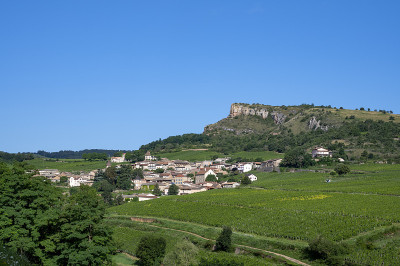 位于勃艮第Mâconnais葡萄园的Solutré-Pouilly村，位于La Roche de S