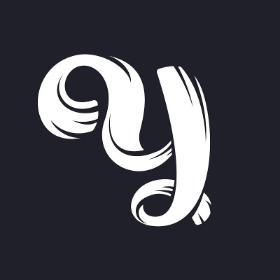 Y字母图标脚本字体。