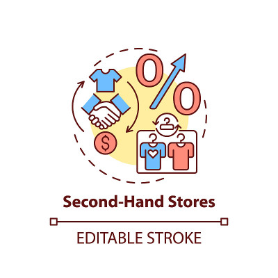 二手商店概念图标