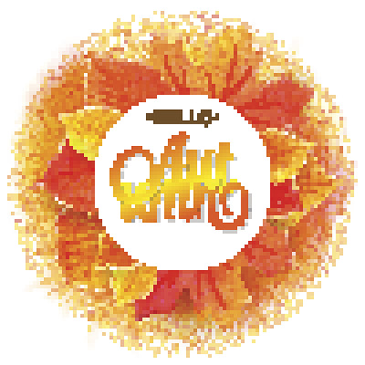 秋天的框架。黄橙红水彩花圈仿造