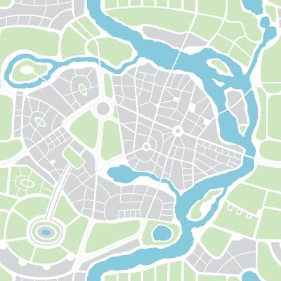 无缝背景与抽象的城市地图