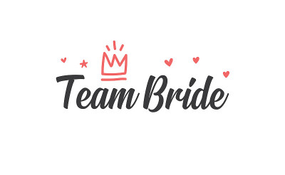 Team bride lettering design