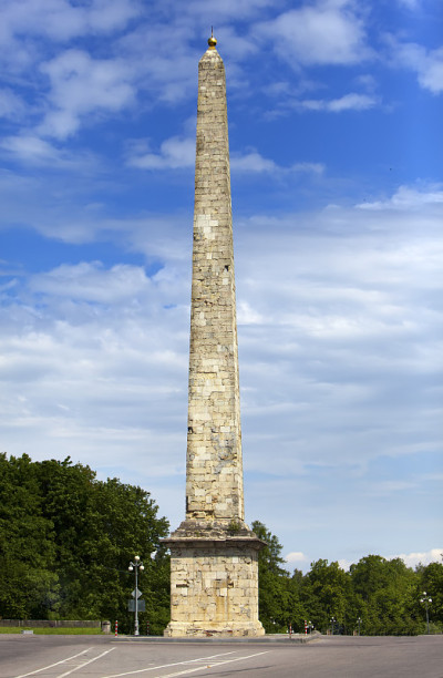 俄罗斯圣彼得堡加特纳。城市广场和方尖碑，Konnetabl, 1793年