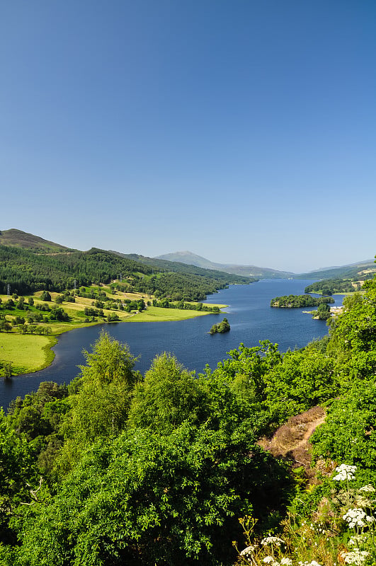 英国苏格兰图梅尔湖女王之景