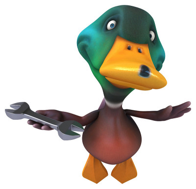 有趣的鸭子- 3D插图