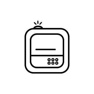 加湿器空气扩散线图标隔离在白色背景上。净化器微气候超声家居平面矢量插图。健康的湿度。轮廓的风格。