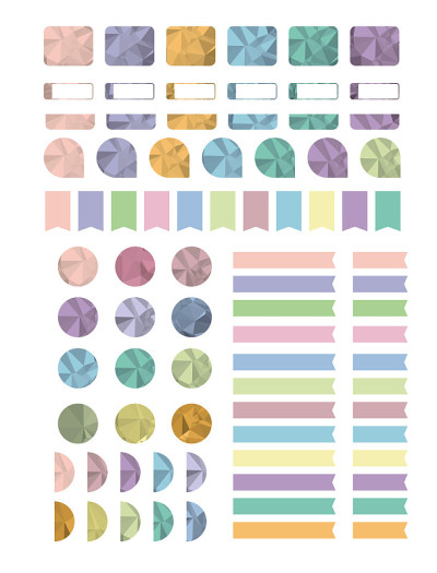 数字规划师贴纸，元素或标签