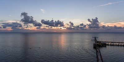 日落时分的Fairhope码头