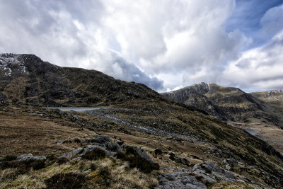 北威尔士的Tryfan Snowdonia