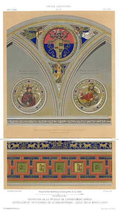 宗座宫殿:装饰的第三房间的波吉亚公寓，房间Delle Miscellanee 1495，由梵蒂冈18
