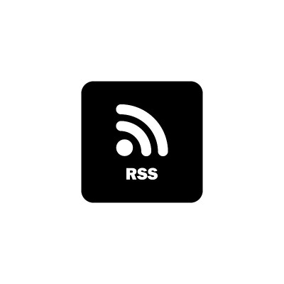 RSS提要图标。可用于网络和手机。矢量在孤立的白色背景。每股收益10