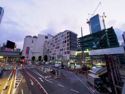 东京涩谷重建夜景